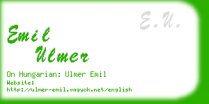 emil ulmer business card